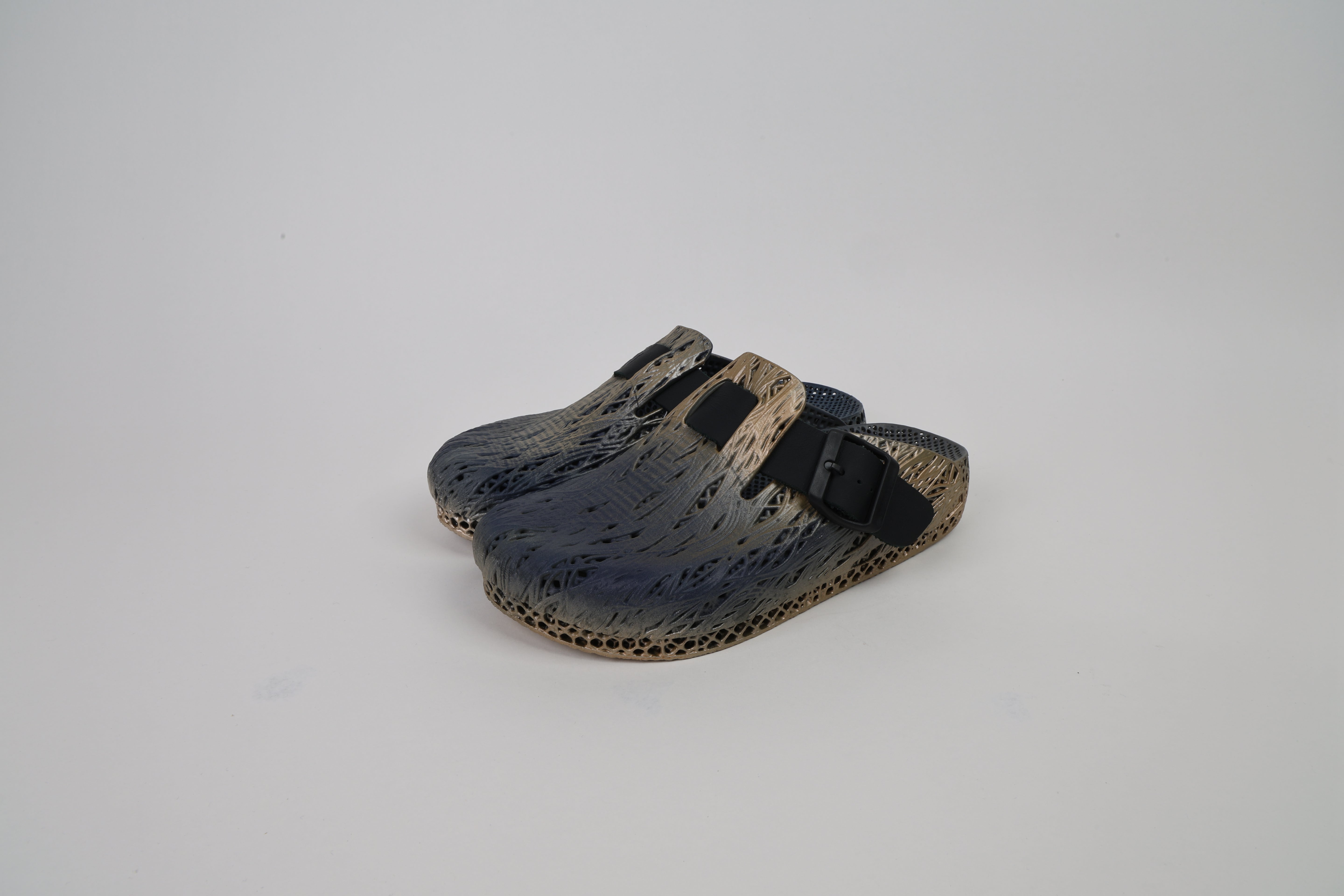 CretBee 3D Printed Semi-enclosed Slippers-Gradient Gold